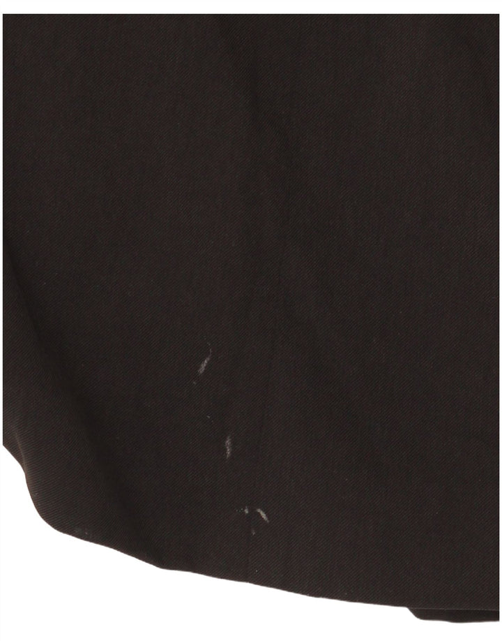 Jaqueta blazer feminina Topshop com 1 botão Reino Unido 14 poliéster preto médio