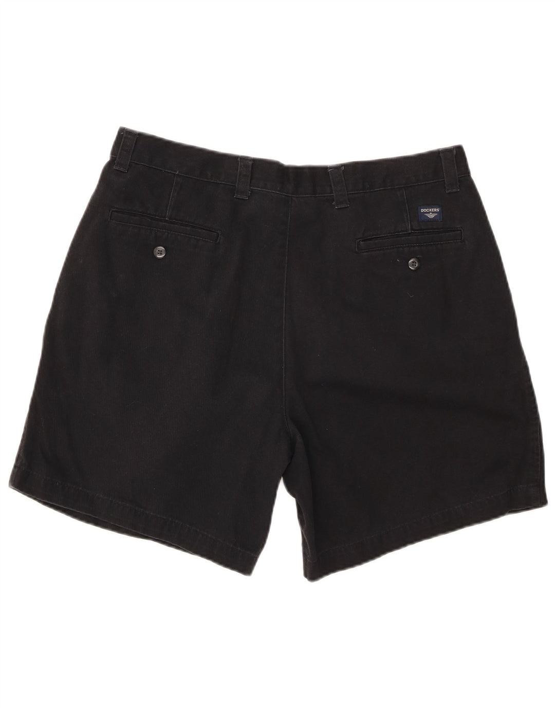 DOCKERS Masculino Pegged Chino Shorts W36 Grande Algodão Preto