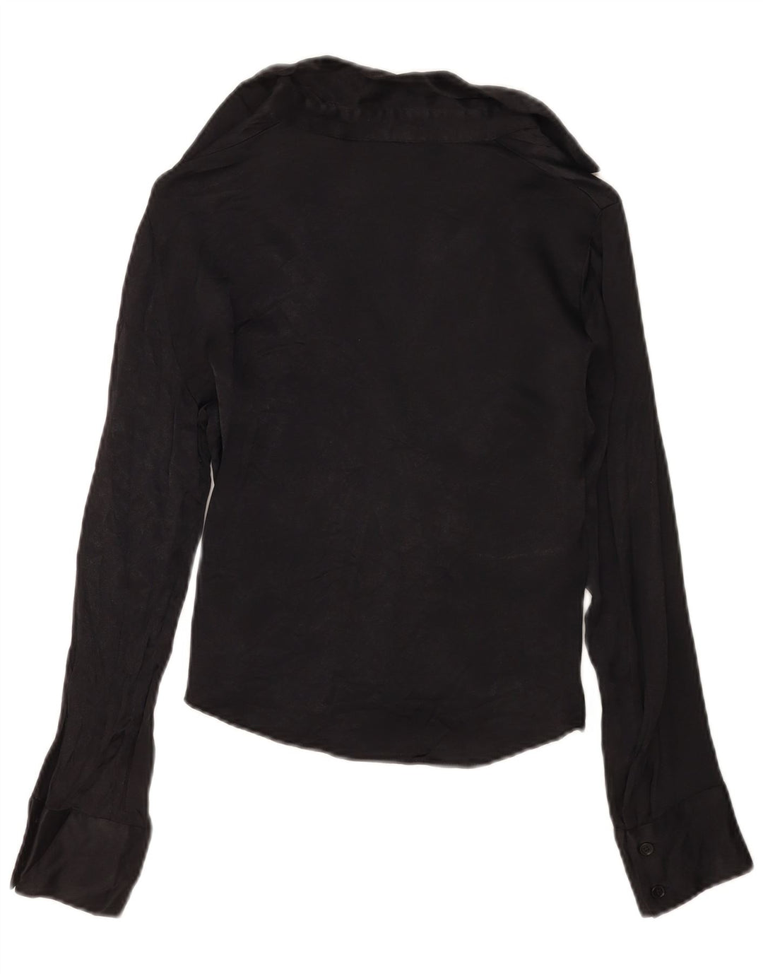 Zara blusa feminina cropped Reino Unido 10 pequena viscose preta