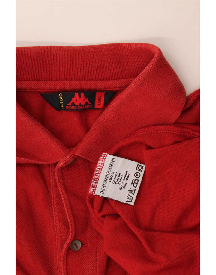 Camisa polo masculina Kappa grande algodão vermelho