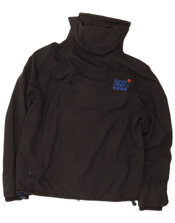 Jaqueta corta-vento masculina Superdry com capuz e blusão UK 42 XL preta