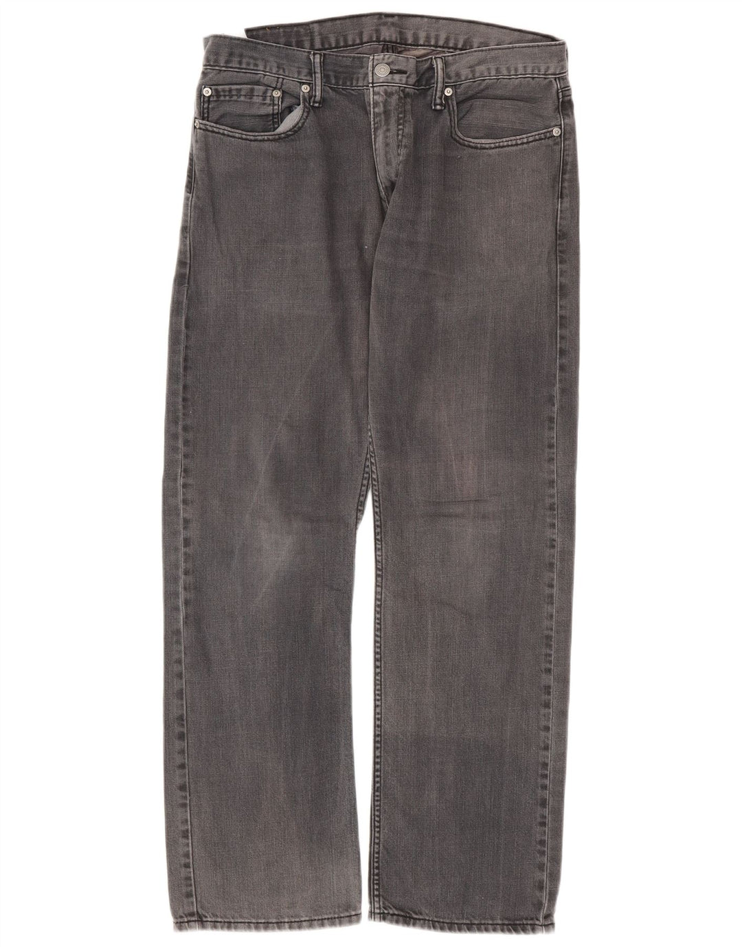 LEVI'S Masculino 514 Straight Jeans W34 L32 Algodão Cinza