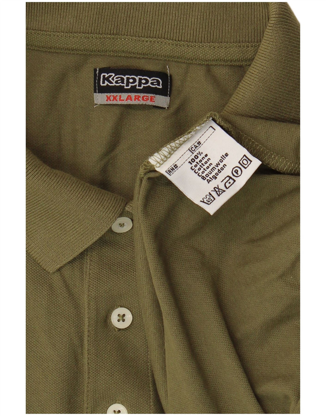 Camisa polo masculina Kappa 2XL algodão cáqui