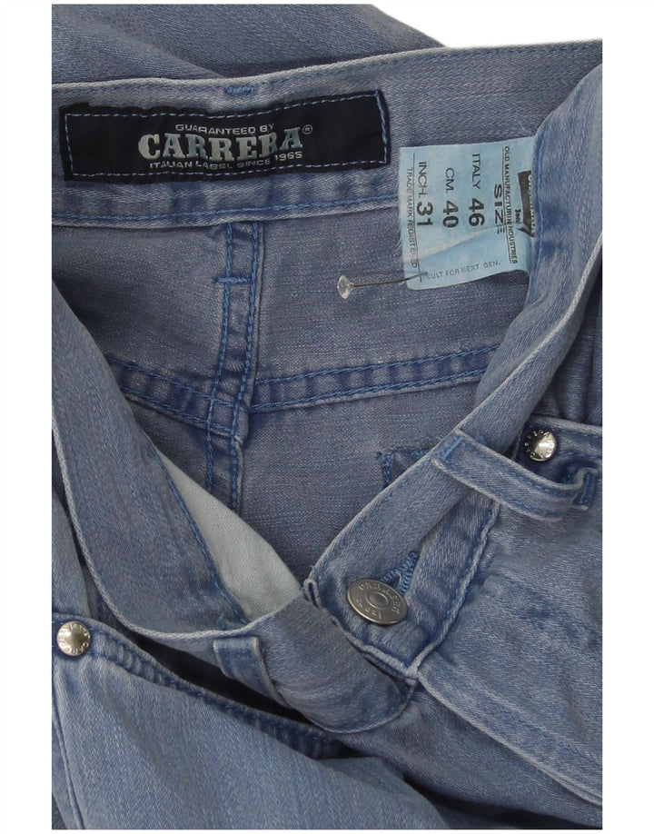 Carrera Mens Bootcut Slim Jeans W31 L34 Azul Algodão