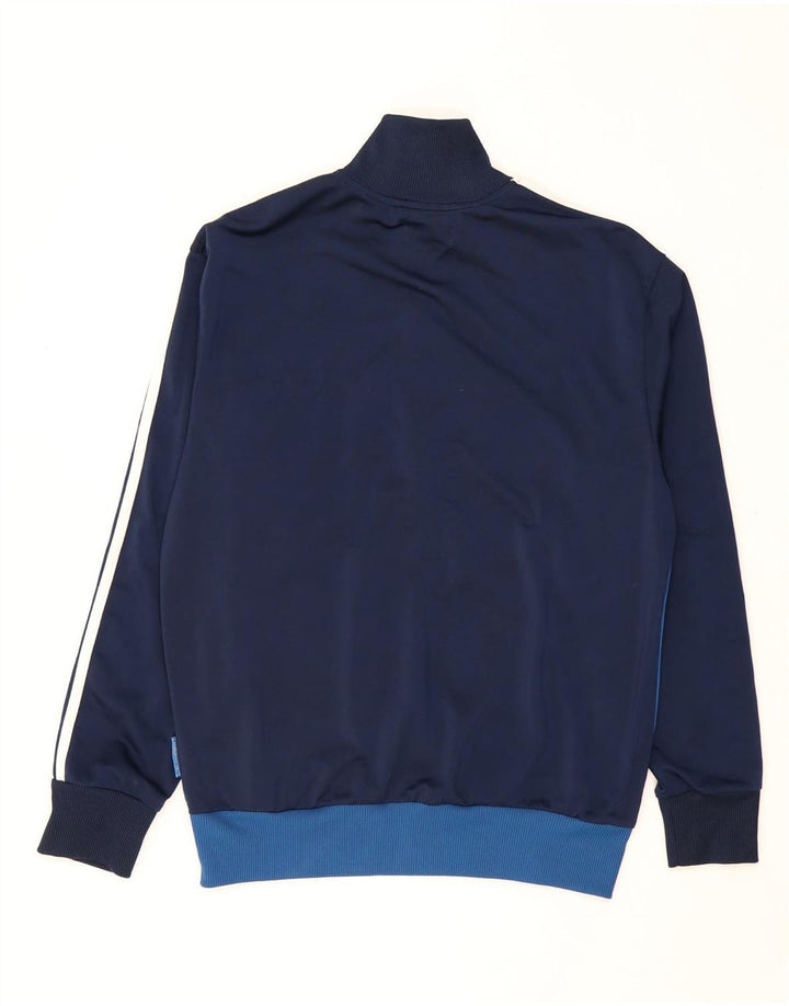 ADIDAS Mens Tracksuit Top Jacket Médio Azul Marinho Colourblock Poliéster