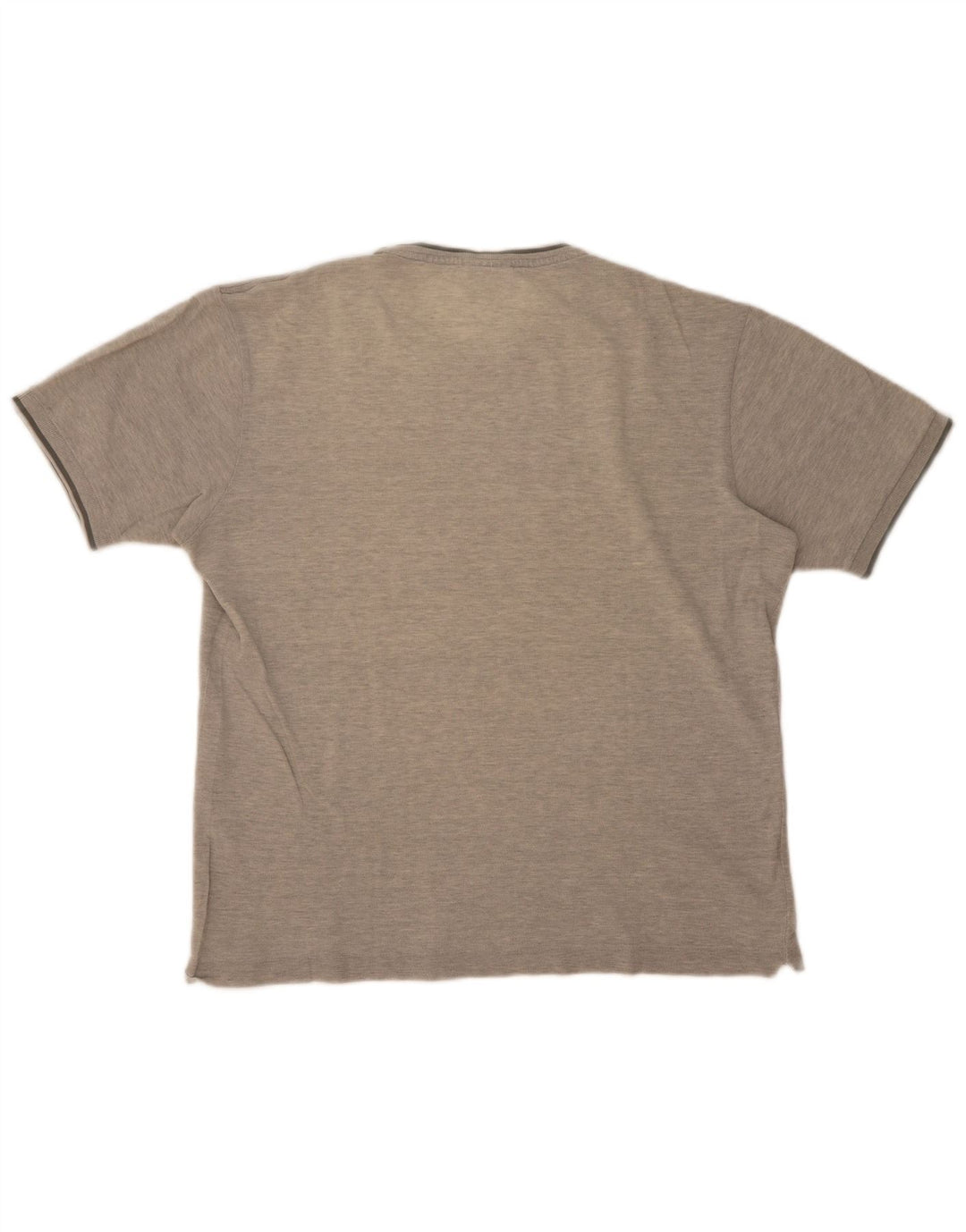 Camiseta masculina Lacoste tamanho superior 5 grande algodão manchado cinza