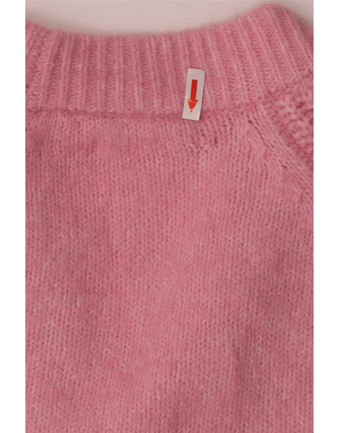 Suéter cardigã feminino vintage UK 14 rosa médio