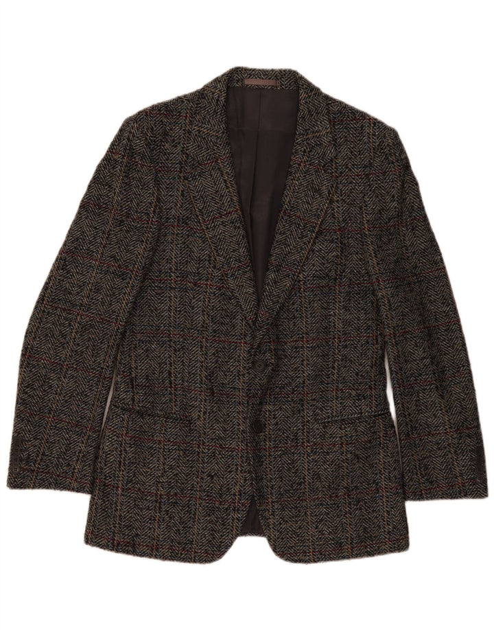 Jaqueta Bianchi masculina Giovane 2 botões Blazer IT 48 cinza médio xadrez
