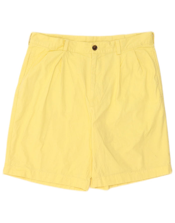 Brooks Brothers Mens 346 Pegged Chino Shorts W33 Médio Algodão Amarelo