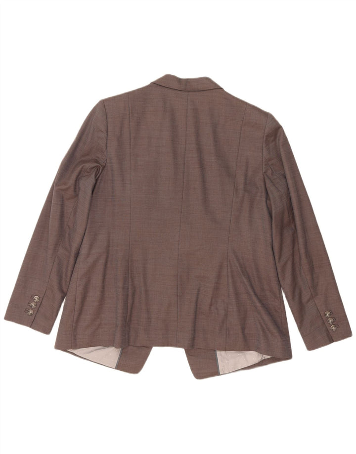 Jaqueta blazer feminina Marks & Spencer com 1 botão Reino Unido 18 XL cinza viscose