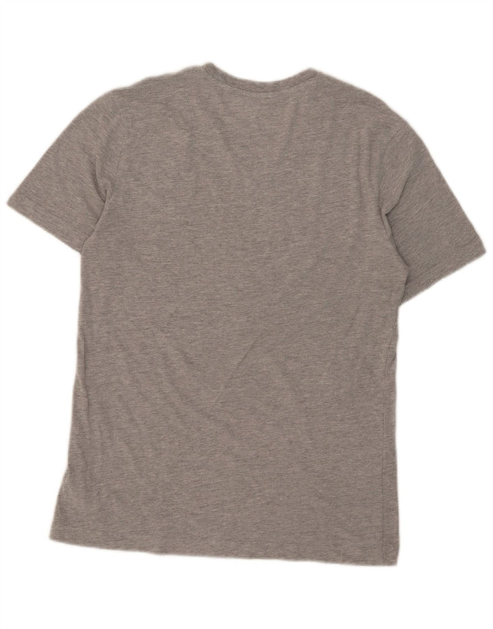 Camiseta feminina Chaps UK 10 algodão manchado cinza pequeno
