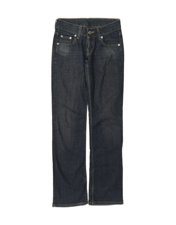 Jeans retos femininos Levi's W26 L32 algodão azul marinho