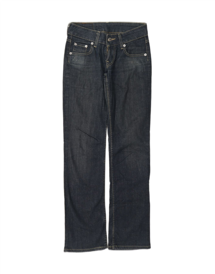 Jeans retos femininos Levi's W26 L32 algodão azul marinho