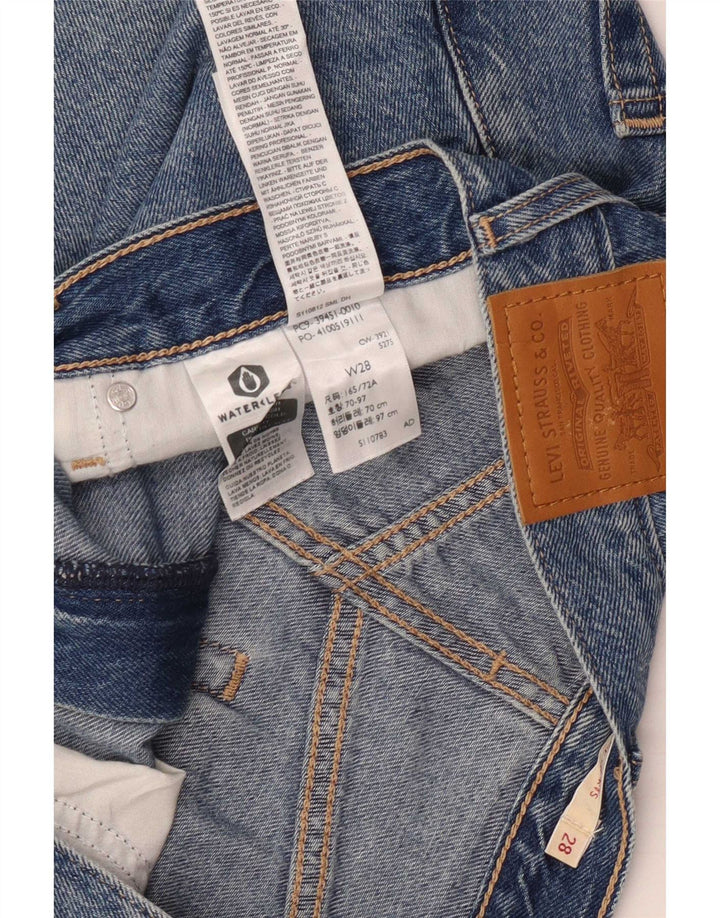 Shorts jeans feminino Levi's W28 algodão azul médio