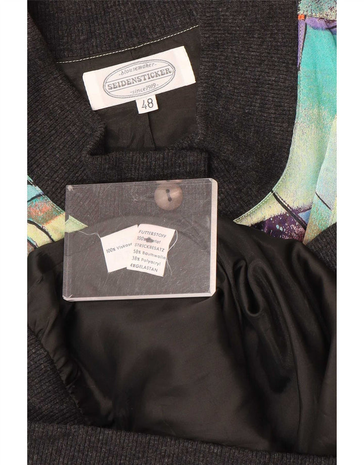 Jaqueta bomber feminina Seidensticker com padrão abstrato IT 48 XL multicolorida