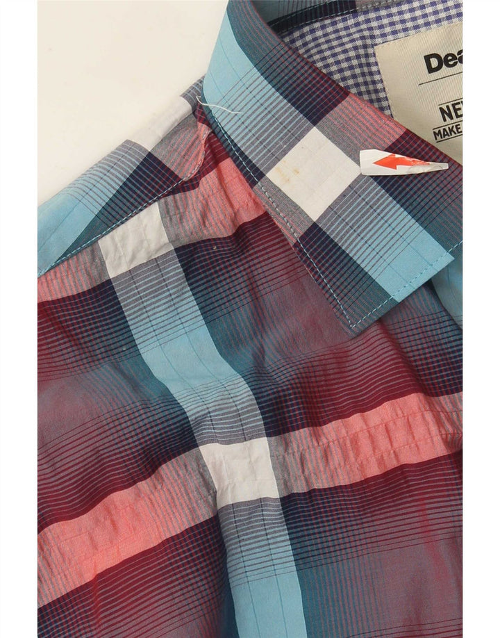 Camisa Slim Masculina Desigual 2XL Algodão Xadrez Multicolorido