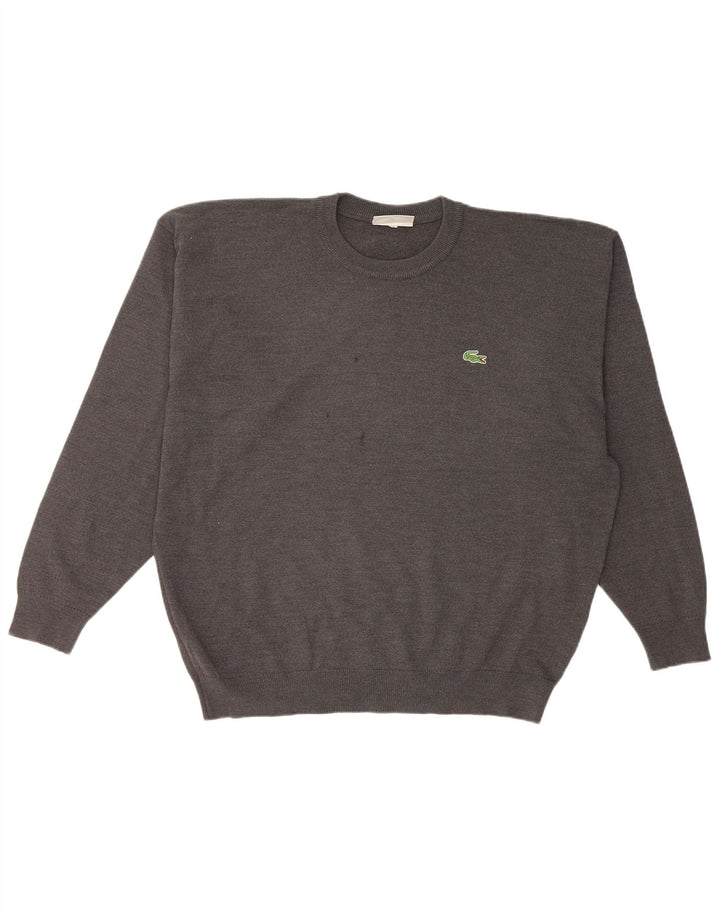 Suéter masculino Lacoste com gola redonda XL lã cinza