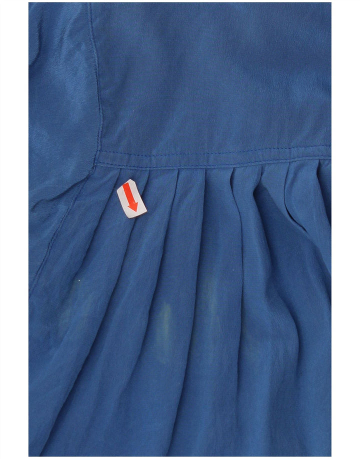 Vestido camisa feminino oversized de manga curta MAX MARA Reino Unido 12 azul médio