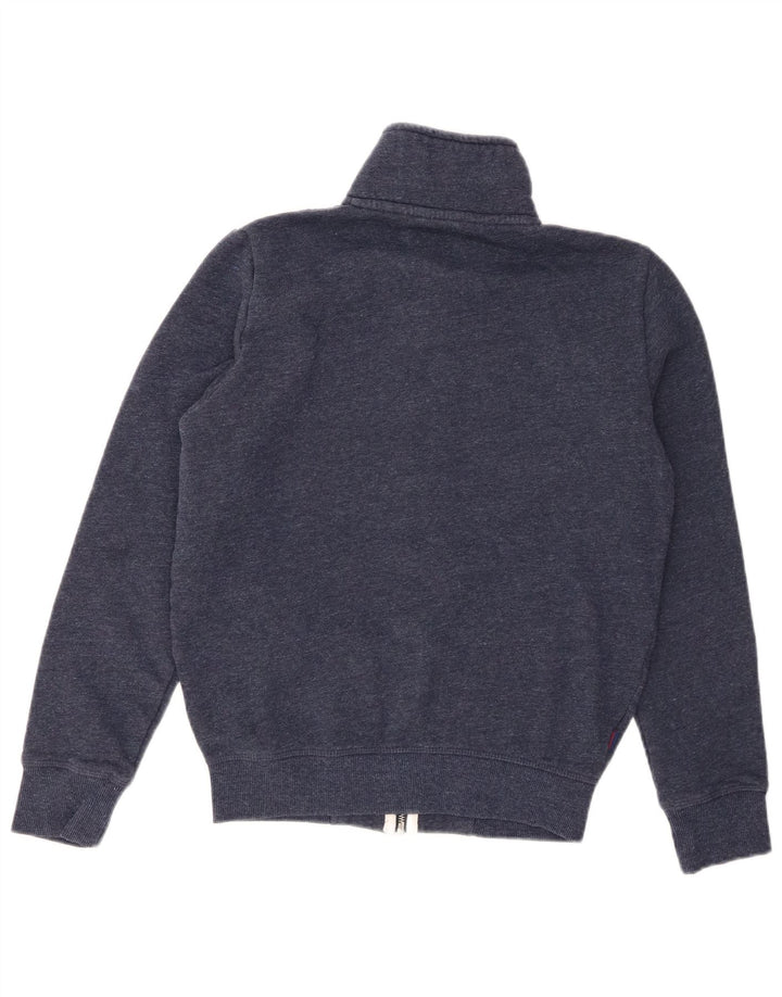 SUPERDRY Jaqueta masculina de agasalho XS azul marinho algodão manchado