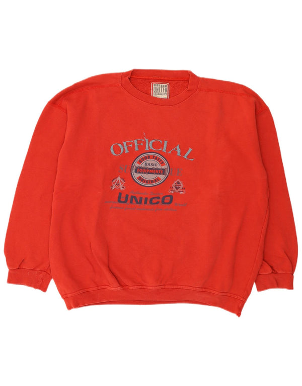 Moletom gráfico masculino United Cotton Jumper XL algodão vermelho