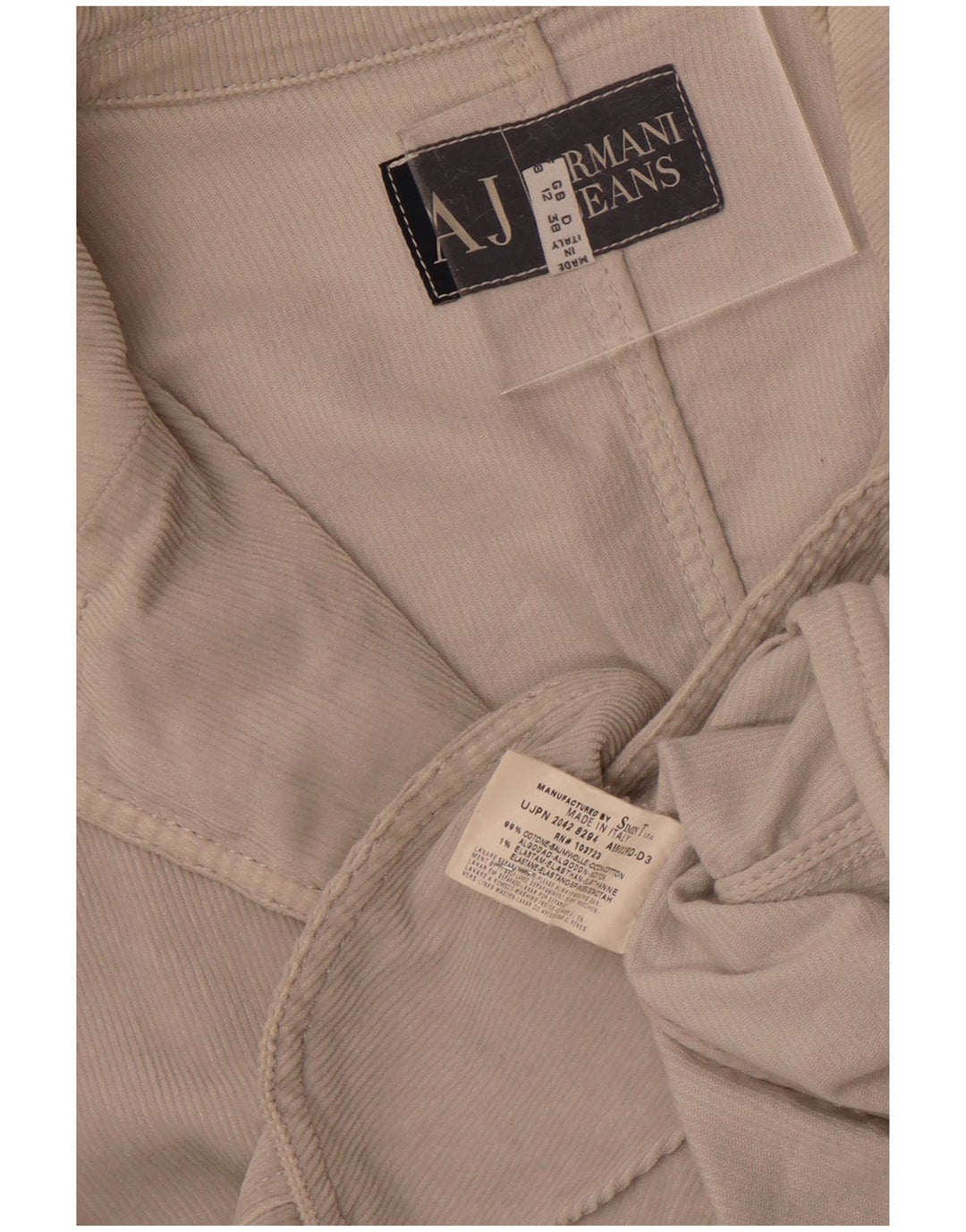 Jaqueta blazer feminina de veludo com 3 botões Armani Jeans Reino Unido 12 cinza médio