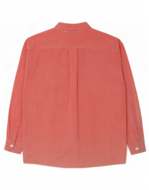 Camisa feminina Marella UK 16 grande poliéster vermelho guingão