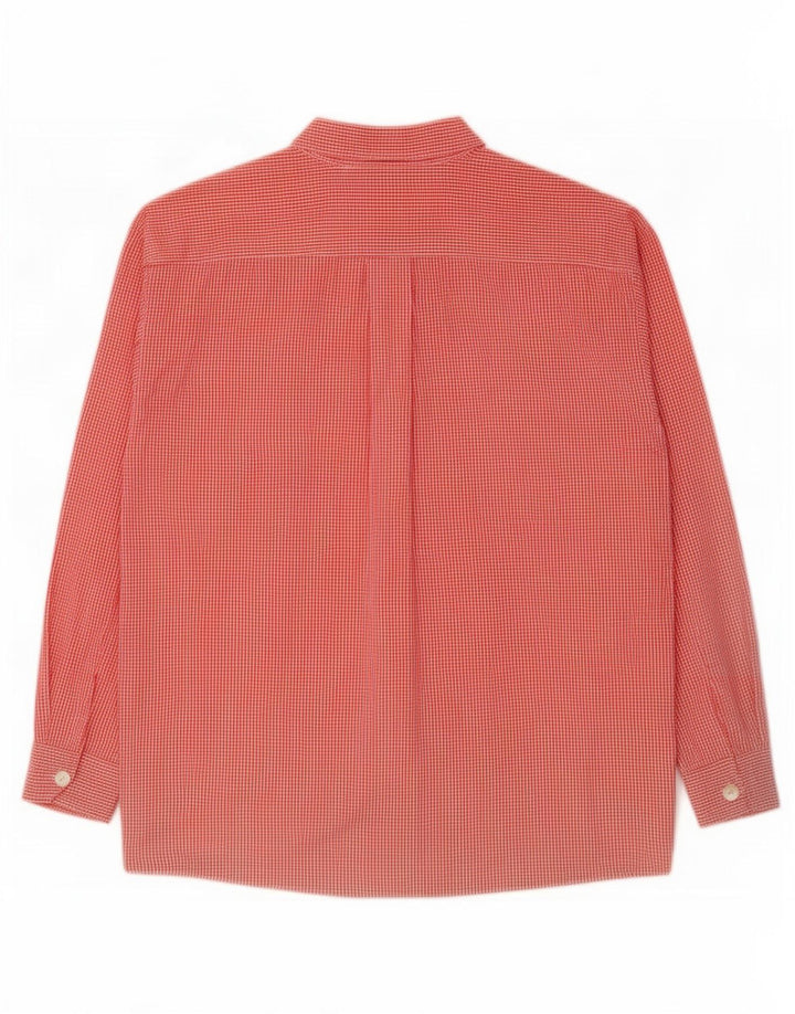 Camisa feminina Marella UK 16 grande poliéster vermelho guingão