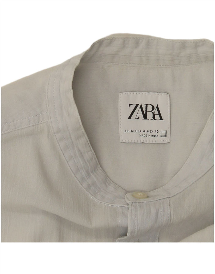 Camisa masculina Zara azul médio