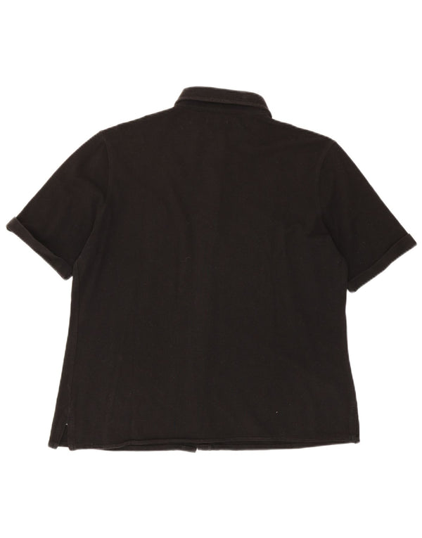 Belfe Camisa feminina de manga curta IT 48 XL algodão preto