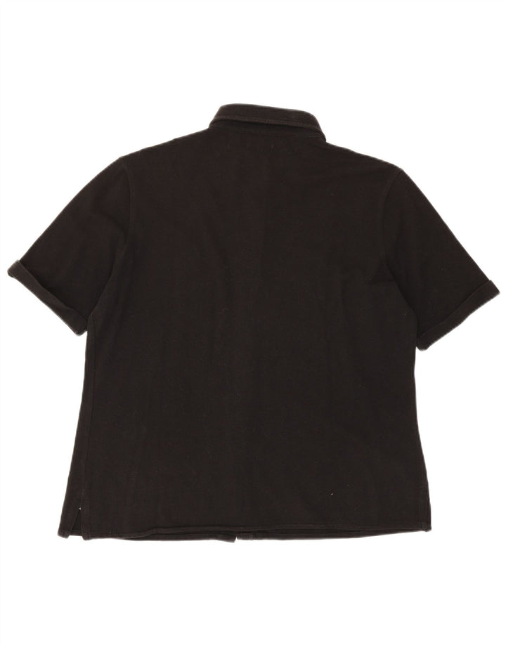 Belfe Camisa feminina de manga curta IT 48 XL algodão preto