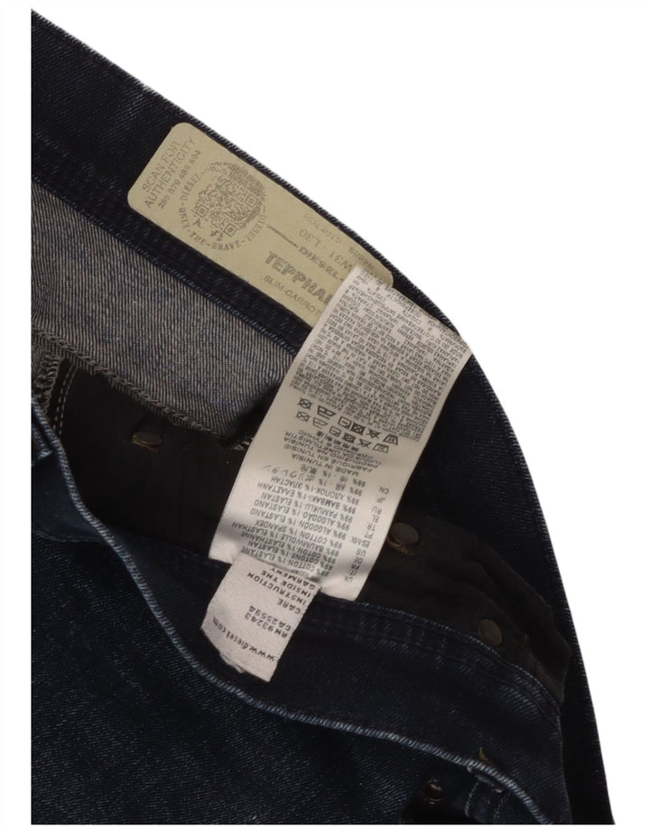 Diesel Mens Tepphar Carrot Slim Jeans W31 L30 Azul Algodão