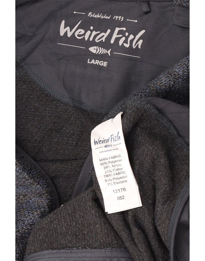 Poliéster azul estranho de Colourblock do revestimento superior do fato de treino dos homens dos peixes grande