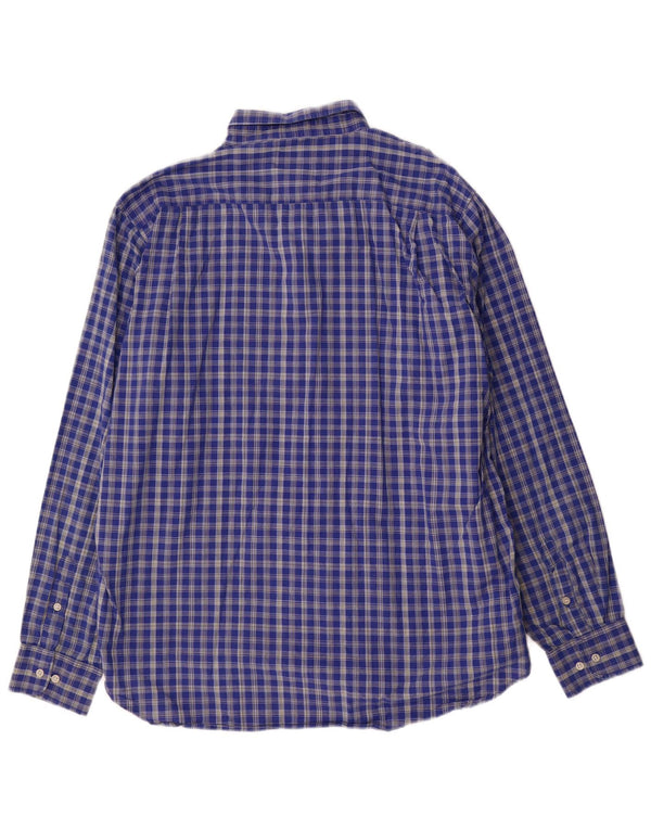 Camisa masculina Ascot Sports 2XL algodão xadrez azul