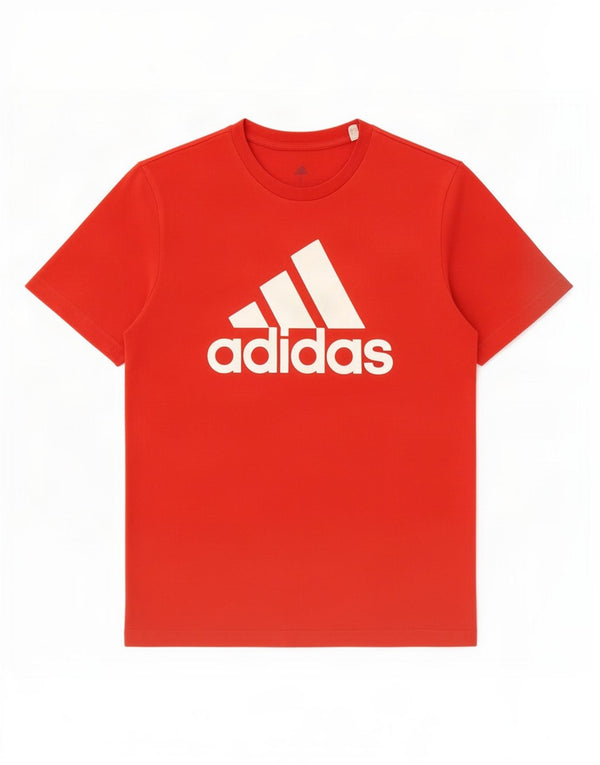Adidas Mens Graphic T-Shirt Top Pequeno Algodão Vermelho