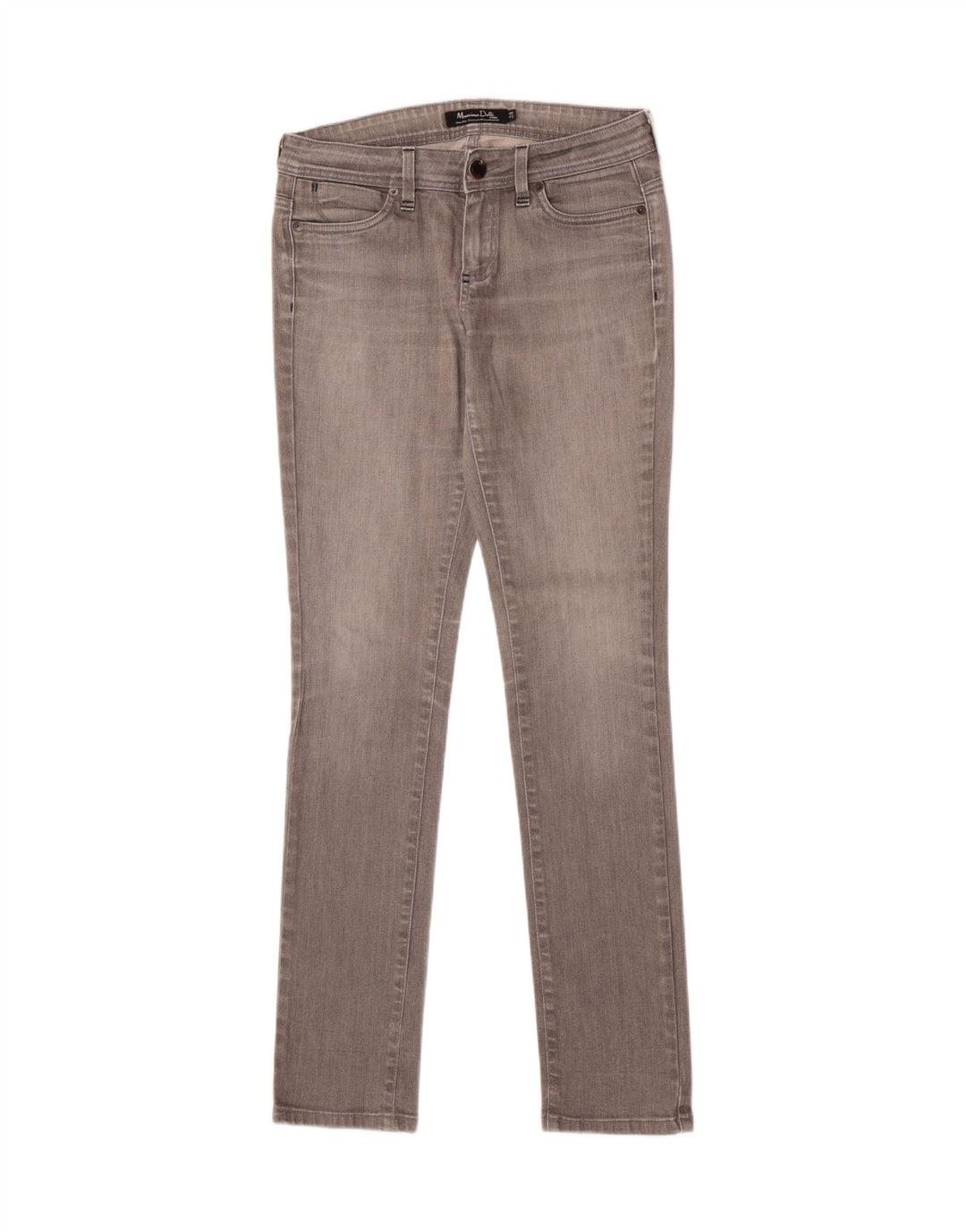 Jeans skinny feminino Massimo Dutti W28 L33 algodão cinza