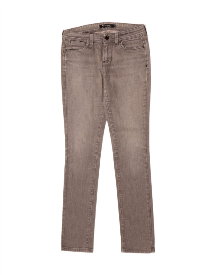 Jeans skinny feminino Massimo Dutti W28 L33 algodão cinza