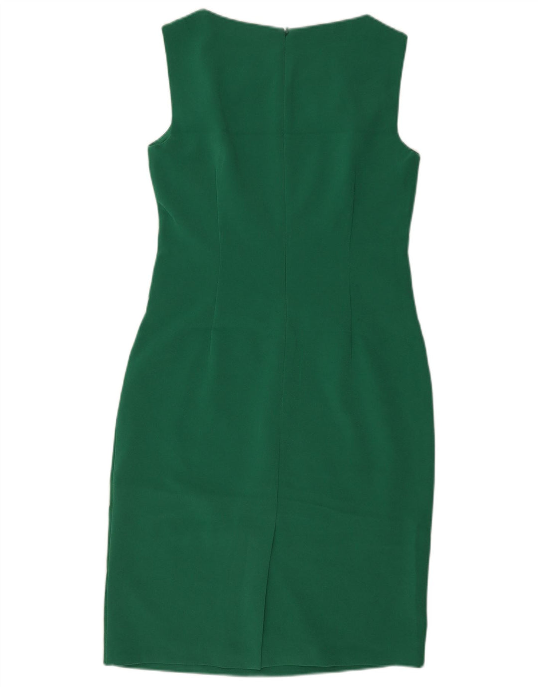 Vestido feminino HOBBS sem mangas com bainha UK 10 pequeno triacetato verde