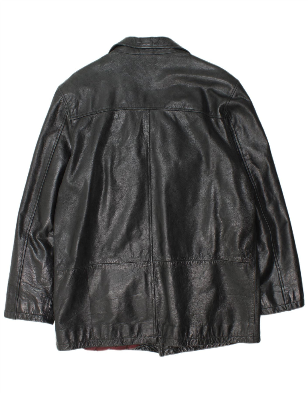 Jaqueta de couro masculina MONTANA UK 36 pequena couro preto