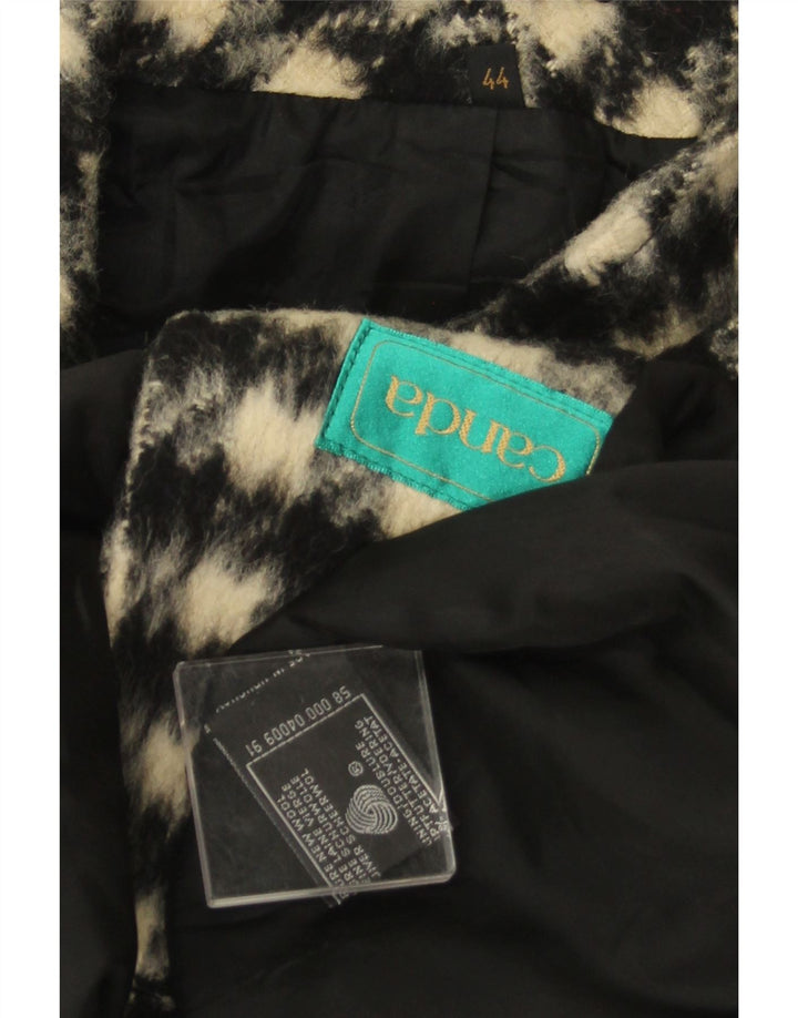 Casaco feminino Canda com peito duplo EU 44 XL bege xadrez nova lã