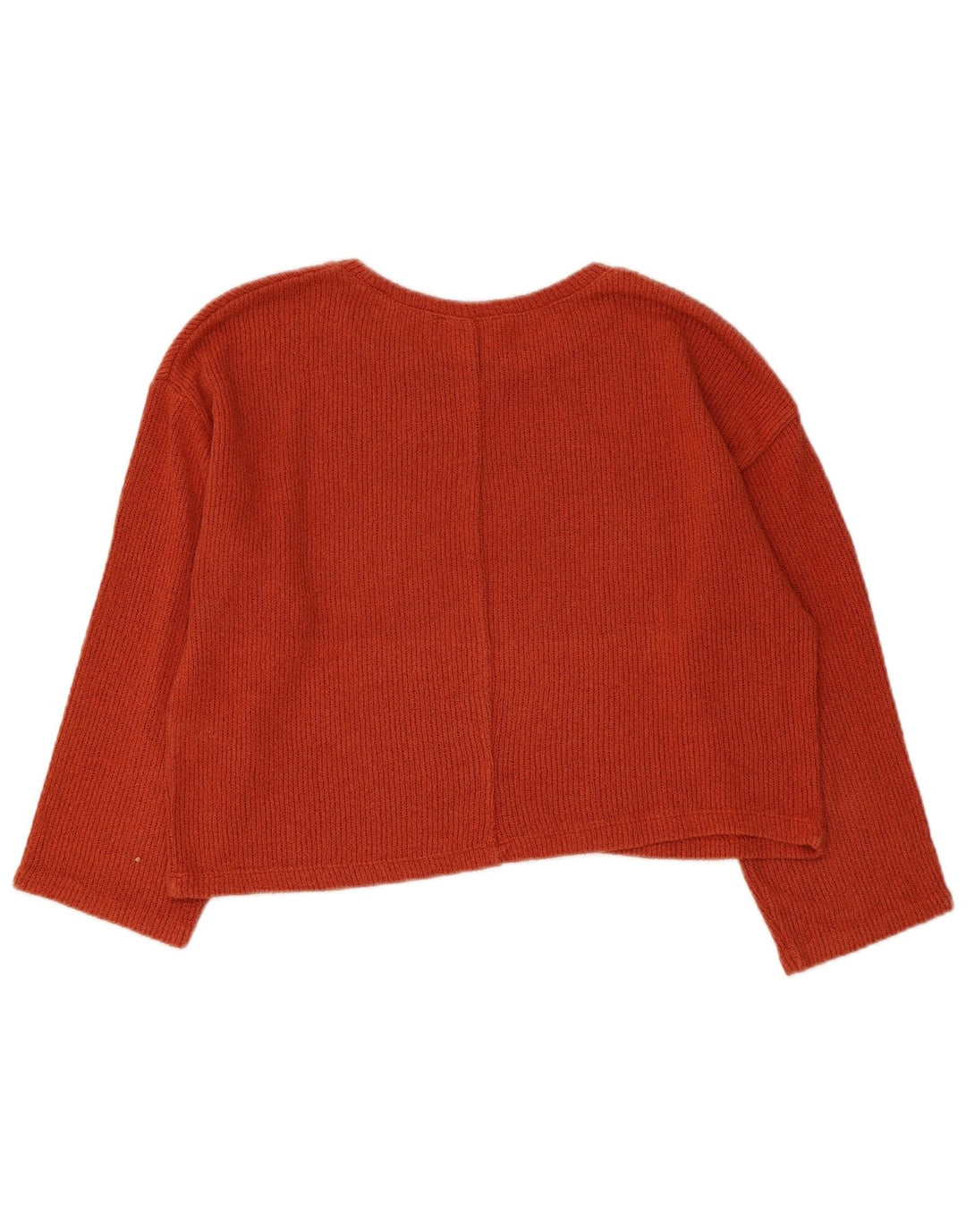 Suéter feminino ZARA Trafaluc cropped com gola canoa Reino Unido 16 grande marrom