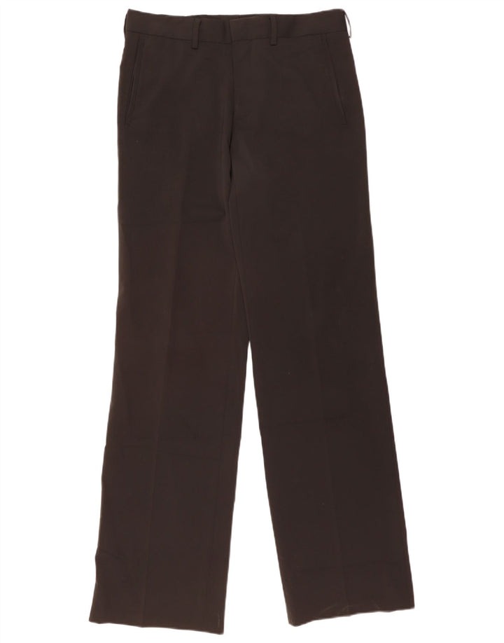 Calça chino reta masculina ZARA EU 40 médio W31 L34 poliéster preto
