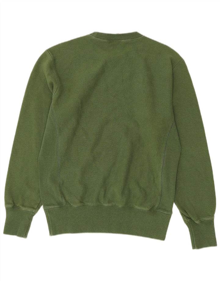 CHAMPION Suéter masculino com tecido reverso grande algodão verde