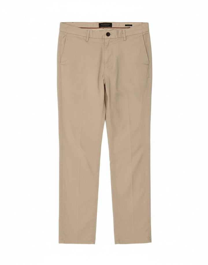 SCOTCH & SODA Mens Slim Chino Trousers W33 L29 Beige Cotton Vintage Scotch & Soda and Second-Hand Scotch & Soda from Messina Hembry 