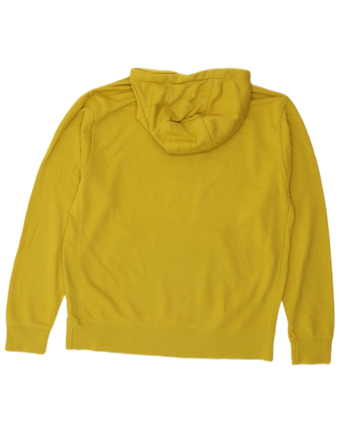 Nike Mens Hoodie Jumper Grande Algodão Amarelo