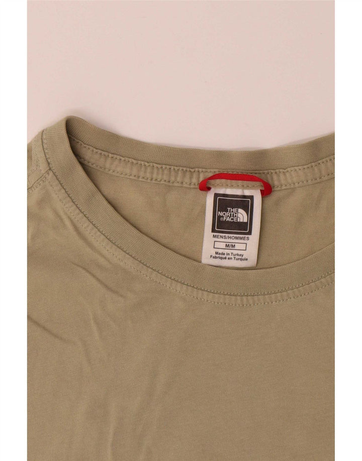 Camiseta gráfica masculina The North Face Top médio de algodão cáqui