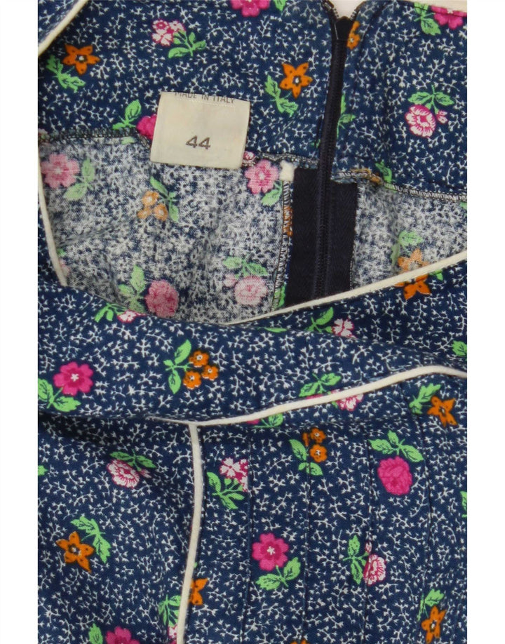 Vestido Maxi Feminino Nuova Moda IT 44 Azul Médio Floral