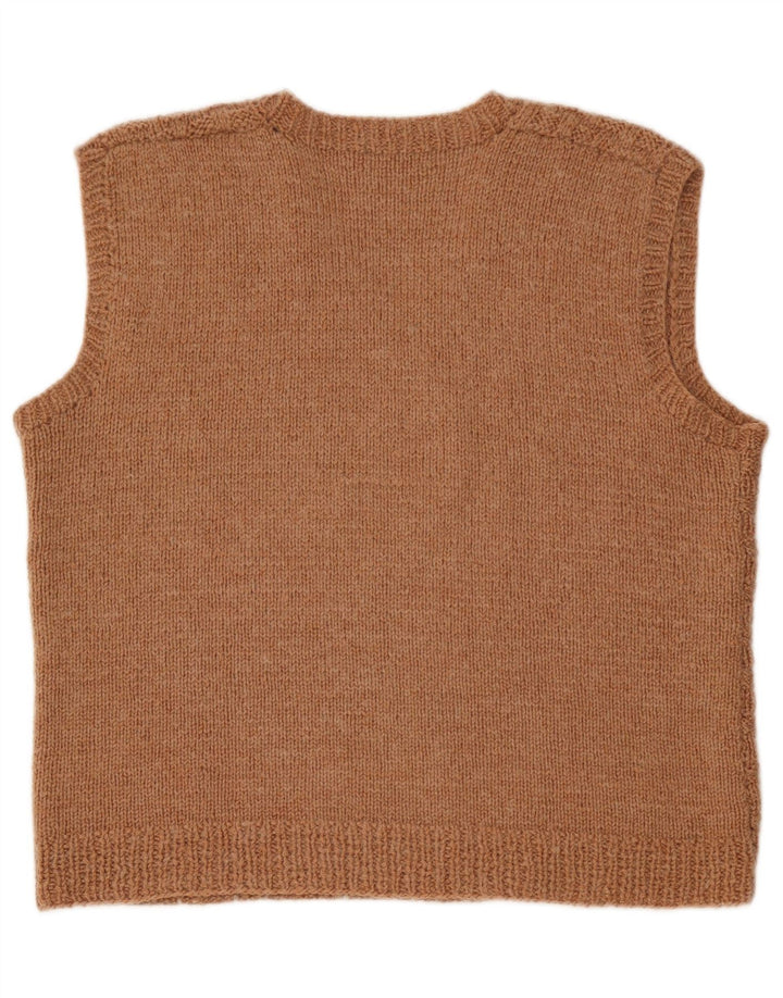 Regata masculina vintage com colete médio marrom