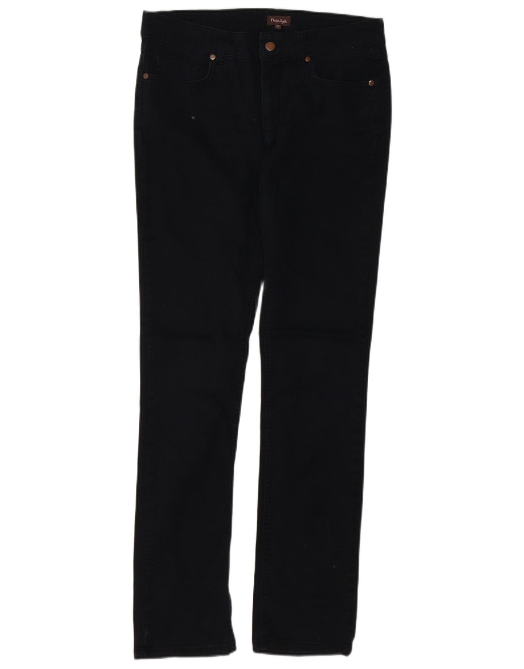 Fase oito jeans femininos slim uk 10 pequeno w32 l32 algodão preto