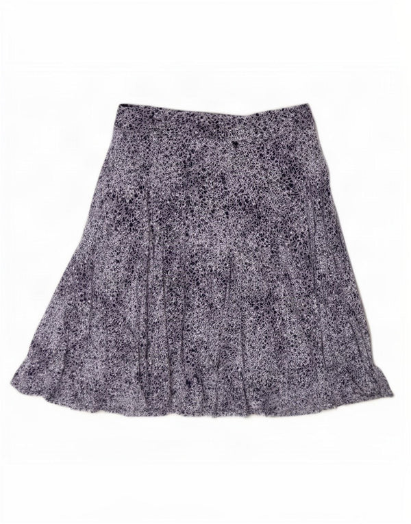 Saia feminina Marks & Spencer Per Una A-Line Reino Unido 14 Grande W32 Azul marinho