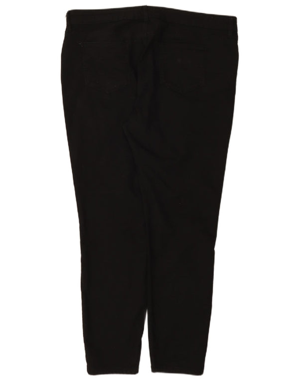 Calças casuais finas femininas Fat Face UK 18 XL W38 L29 algodão preto